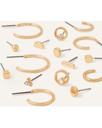 Accessorize - Women's Stud And Hoop Earrings 10 Pack Gold - Lyst