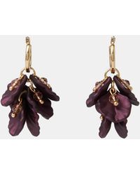 Accessorize - Flower Drop Hoop Earrings - Lyst