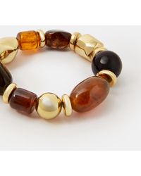 Accessorize - Chunky Organic Resin Beaded Bracelet - Lyst