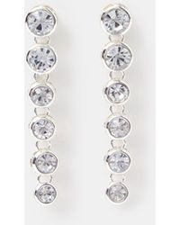 Accessorize - Crystal Long Drop Earrings - Lyst