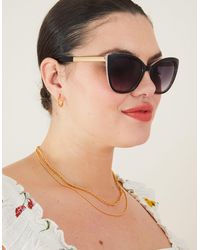 Accessorize - Women's Black Classic Cateye Sunglasses - Lyst