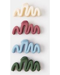 Accessorize - 4-Pack Mini Wiggle Claw Clips - Lyst