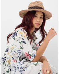 Accessorize - Straw Fedora Hat - Lyst