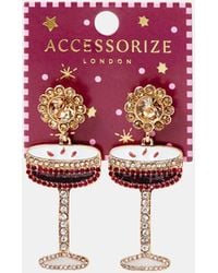 Accessorize - Embellished Espresso Martini Drop Earrings - Lyst