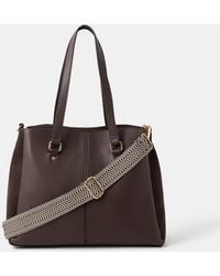 Accessorize - Webbing Strap Faux Leather Shoulder Bag - Lyst