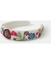 Accessorize - Beaded Floral Headband - Lyst