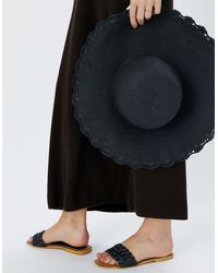 accessorize flat leather studded trim boot