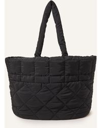 Accessorize - Women's Black Quilted Shopper Bag - Lyst
