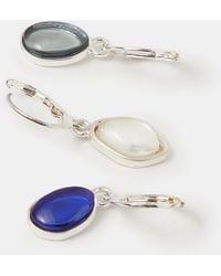 Accessorize - 3-Pack Hoop Earrings - Lyst