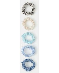 Accessorize - 5-Pack Skinny Satin Hair Scrunchies - Lyst