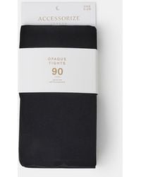 Accessorize - Cotton 90 Denier Opaque Tights - Lyst