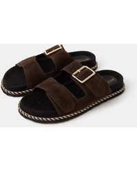 Accessorize - Double Strap Suede Sandals - Lyst