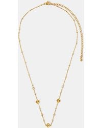Accessorize - 14Ct-Plated Stainless Steel Diamanté Clover Station Necklace - Lyst