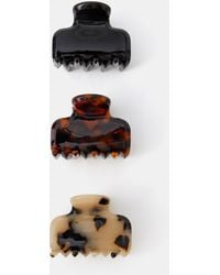 Accessorize - 3-Pack Mini Tort Resin Claw Clips - Lyst