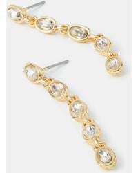 Accessorize - Oval Cut Drop Earrings - Lyst