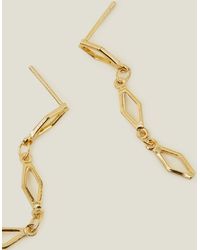 Accessorize - Women's 14ct Gold-plated Cut-out Drop Earrings - Lyst