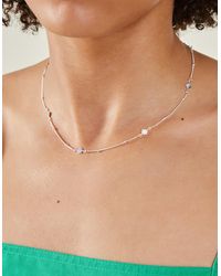 Accessorize - Sterling-Plated Star Station Necklace - Lyst