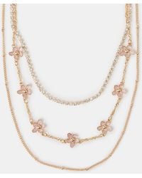Accessorize - 3-Pack Flower Chain Necklaces - Lyst
