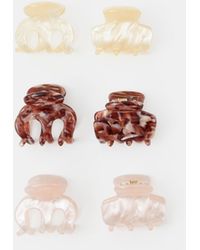 Accessorize - 6-Pack Mini Marbled Claw Clips - Lyst