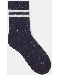Accessorize - Varsity Stripe Sequin Socks - Lyst