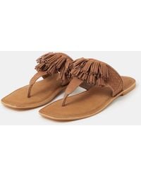 Accessorize - Fringe Strap Suede Sandals - Lyst