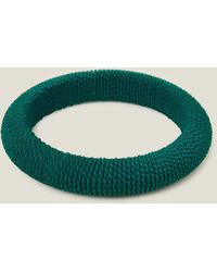 Accessorize - Women's Blue Wrapped Cord Bangle - Lyst