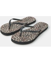Accessorize - Leopard Print Flip Flops - Lyst