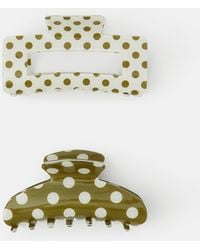 Accessorize - 2-Pack Polka Dot Claw Clips - Lyst