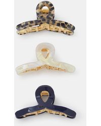 Accessorize - 3-Pack Resin Twist Claw Clips - Lyst
