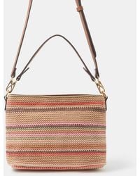 Accessorize - Woven Stripe Raffia Crossbody Bag - Lyst