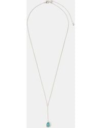 Accessorize - Sterling-Plated Quartz Lariat Necklace - Lyst