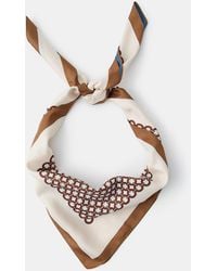 Accessorize - Reversible Tile Print Square Satin Scarf - Lyst