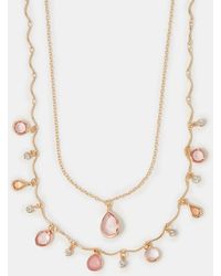 Accessorize - 2-Pack Gemstone Pendant Necklaces - Lyst