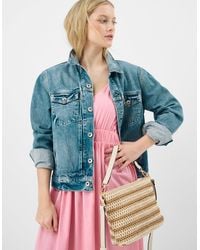 Accessorize - Stripe Raffia Crossbody Bag - Lyst
