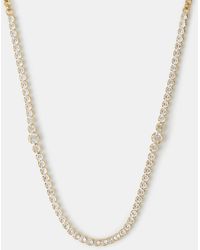 Accessorize - 14Ct-Plated Cubic Zirconia Tennis Necklace - Lyst