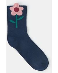Accessorize - Flower Print Socks - Lyst