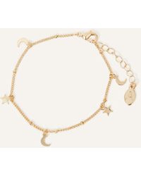 Accessorize - Women's Stars And Moon Bracelet Gold - Lyst