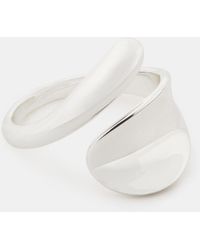 Accessorize - Sterling-Plated Crossover Band Ring - Lyst