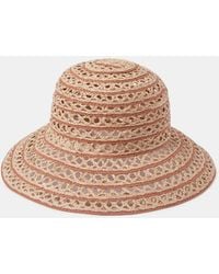 Accessorize - Woven Stripe Straw Bucket Hat - Lyst