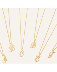 Accessorize - Women's 14ct Gold-plated Elegant Brass Script Initial Pendant Necklace Gold - Lyst