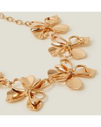 Accessorize - Women's Gold Flower Statement Necklace - Lyst