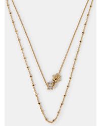 Accessorize - 14Ct-Plated Stone Bead Layered Necklace - Lyst