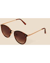 Accessorize - Metal Bridge Round Preppy Sunglasses - Lyst