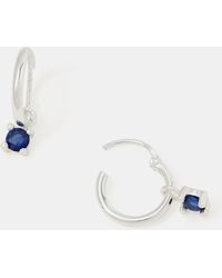 Accessorize - Sterling Diamanté Drop Hoop Earrings - Lyst