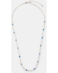 Accessorize - Sterling-Plated Quartz Station Necklace - Lyst