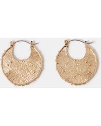 Accessorize - Textured Disc Hoop Earrings - Lyst