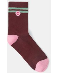 Accessorize - Happy Face Varsity Socks - Lyst