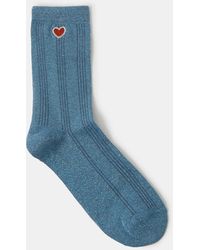 Accessorize - Heart Glitter Socks - Lyst