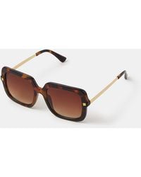 Accessorize - Oversized Tort Square Sunglasses - Lyst