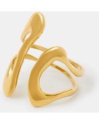 Accessorize - Stainless Steel Fluid Adjustable Ring - Lyst